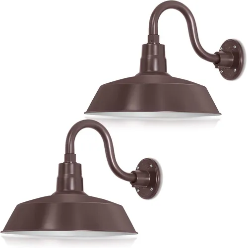 Vista 41 de 14 pulgadas. RLM Warehouse - Pantalla con brazo de cuello de cisne y bombilla Led A19 5000K de 9W