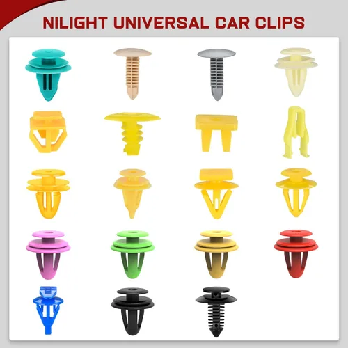 Vista 2 de GOOACC 1001 piezas de remaches universales para automóviles, juego de clips de retención para parachoques, guardabarros, panel de puerta, protector