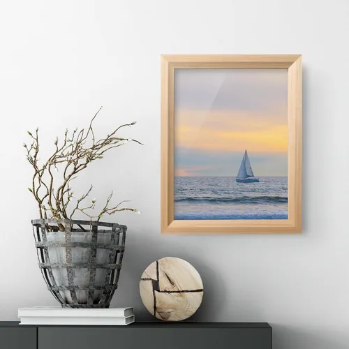 Vista 3 de Marcos únicos para fotografías o pósters, personalizados, de tamaños especiales y por fracciones, de madera de álamo auténtica, de 0.84 pulgadas