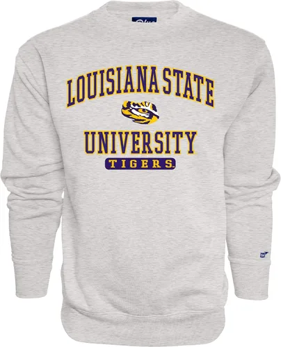 Vista 9 de Blue 84 Men's Alabama Crimson Tide Crewneck Sweatshirt Twill Applique Grey