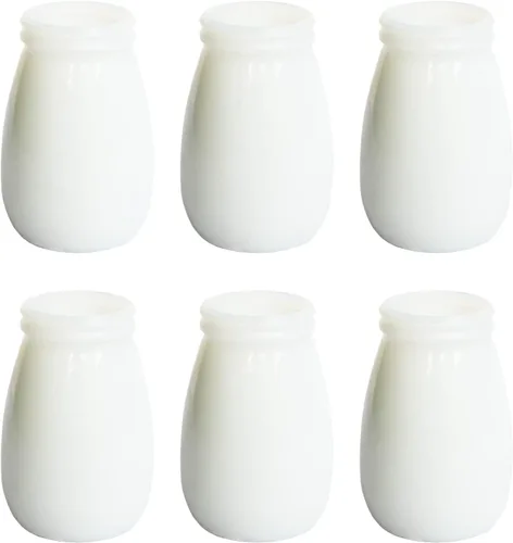 Vista 14 de YANLING 6 Piezas Jarrones de Cerámica Blancos para Decoración del Hogar, Jarrones de Cerámica Blanca de 5.6 pulgadas para Centros de Mesa, Pequeños