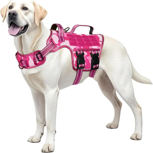 Vista 25 de Arnés para perro pequeño, arnés táctico resistente sin tirones, sin estrangulamiento, chaleco para mascotas fácil de poner y quitar con sistema