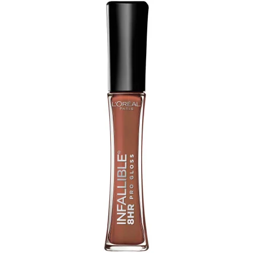 Vista 31 de L'Oreal Paris Makeup Infallible - Brillo labial hidratante de 8 horas, pétalo nude, 0.21 onzas líquidas Pétalo Desnudo