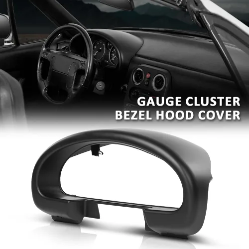 Vista 7 de G-PLUS Borde de bisel del clúster de indicadores Capucha Compatible con Mazda Miata 1990-1993 Reemplazo de bisel del tablero para NA01-55-420B-00