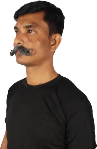 Vista 7 de Cabello humano para hombre bigote Cosplay pelo facial