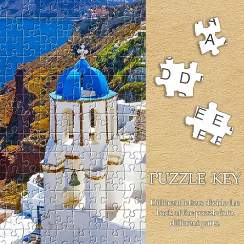 Vista 3 de Rompecabezas de 1000 piezas para adultos, adolescentes y niños – Desafiante de arte fino, rompecabezas de 1000 piezas del mar Egeo, regalo de juego