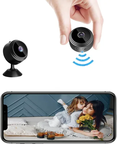 Vista 9 de OVWE Mini cámara oculta, cámara espía de visión nocturna 1080P, cámara de seguridad para el hogar gran angular con detección de movimiento