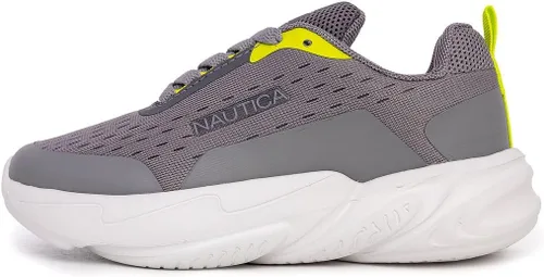 Vista 2 de Nautica Zapatos deportivos con cordones para niños, cómodos zapatos para correr para niños y niñas, niños pequeños y grandes