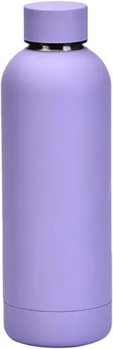Vista 17 de Botella de agua deportiva de boca estrecha aislada de acero inoxidable de 17 onzas, frasco de vacío con forma de cola de doble pared
