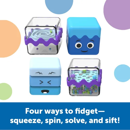 Vista 3 de Learning Resources Cool Down Cubes Juego Sensorial de Juguetes de Jugar - Actividades de Rincón Tranquilo para Niños, Habilidades de Regulación