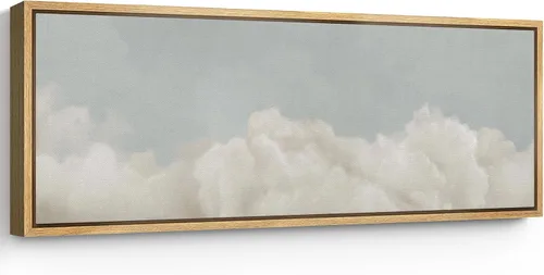 Vista 32 de SIGNFORD Lienzo enmarcado extragrande para pared, diseño de flores silvestres, paisaje, campo escénico con flores florecientes, ilustraciones