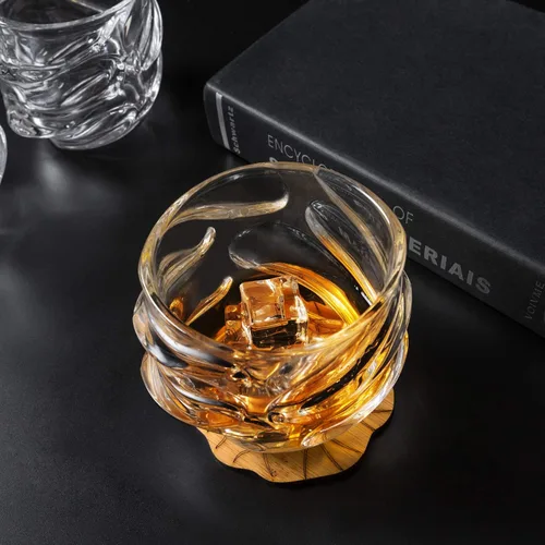 Vista 4 de KANARS Scotch Glass - Juego de 2 vasos de roca para cóctel Bourbon de 11 onzas