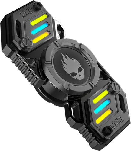 Vista 10 de Spinner de metal para niños y adultos, alta velocidad y silencio con luz brillante, spinner de dedos genial, anti-ansiedad y liberación de estrés