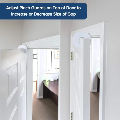 Vista 5 de Wittle Protector de pellizco para puerta, paquete de 6 topes de puerta a prueba de bebés con espuma suave y duradera, evita que las puertas se