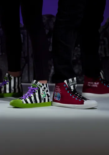 Vista 10 de Tenis unisex Beetlejuice a rayas blancas y negras Multicolor