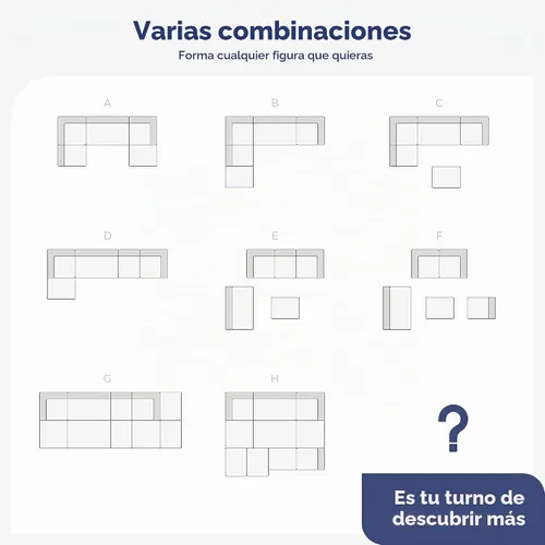 Vista 7 de MAXYOYO Sofá modular seccional, sofá plegable en forma de U con almohadas, sofá tumbona copetudo de 6 asientos sin huesos para sala de estar,