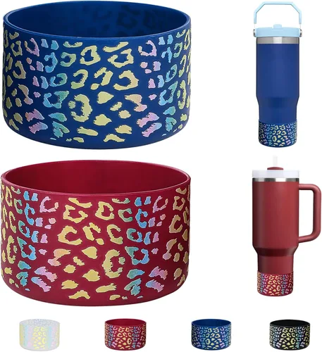 Vista 11 de WK IEASON 2 Piezas Protector de Base Tipo Bota para Vaso Stanley Quencher Adventure 40oz y Stanley IceFlow 20oz 30oz y Compatible con Botella de 3D