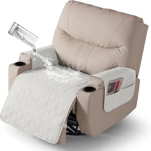 Vista 20 de VANSOFY - Fundas de asiento 100% impermeables para sillas reclinables, color azul, 22 pulgadas Azuree