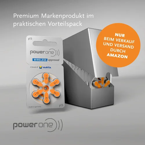 Vista 2 de Baterías para audífonos Powerone, tamaño 13, paquete de 60