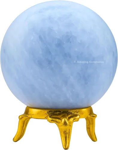 Vista 81 de Amazing Gemstone Bola de cristal de Amazonita con soporte, bolas de meditación de esfera de cristal de 2 pulgadas para brujería y bolas decorativas