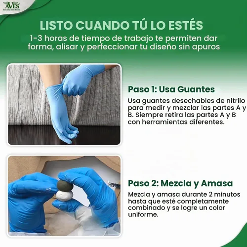 Vista 3 de Aves Apoxie Sculpt - Compuesto de modelado de 2 partes (A y B) - 1/4 libra, blanco