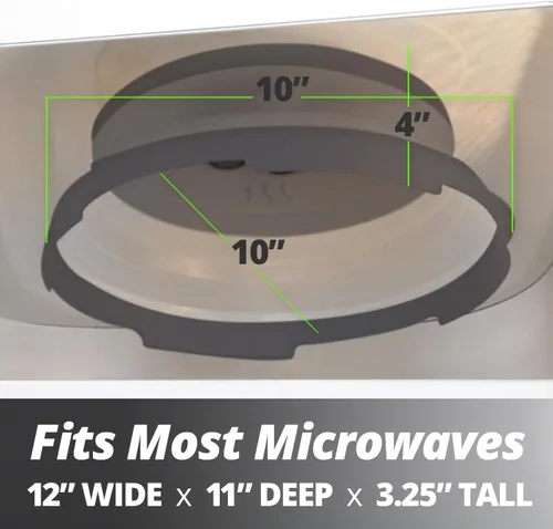 Vista 2 de Hover Cover Cubierta magnética plegable contra salpicaduras, tapa transparente de 10 pulgadas para alimentos, sin BPA, protector de placa ventilada