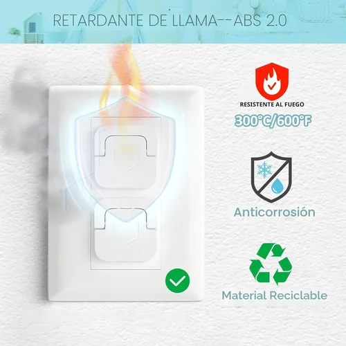 Vista 3 de 4our Kiddies Cubiertas de enchufes a prueba de bebés, protectores de enchufe eléctrico de seguridad infantil para evitar descargas eléctricas
