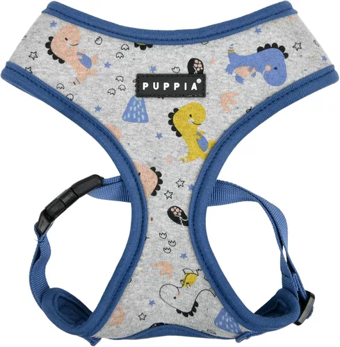 Vista 13 de Puppia Arnés para perro sobre la cabeza de moda de primavera y verano, Aqua_Fete, talla M