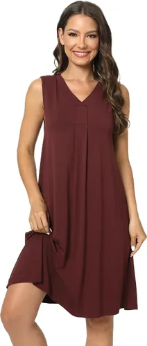 Vista 38 de GYS Cooling Bamboo Viscose Sleeveless Nightgowns for Women Aguamarina