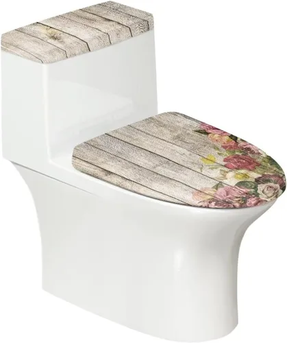 Vista 19 de Juego de 2 Fundas de Asiento de Inodoro con Hojas de Arce de Otoño, Juego de Fundas de Tapa de Tanque de Inodoro con Hojas de Arce Impresas