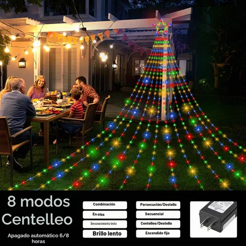 Vista 2 de Onory Guirnalda de luces de Navidad, luces de estrella en cascada para Varios