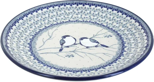 Vista 7 de Cerámica pulida de rosa azul – Plato de cena Athena marrón – 10.5 pulgadas de diámetro – Ideal para comidas diarias, comidas informales o como