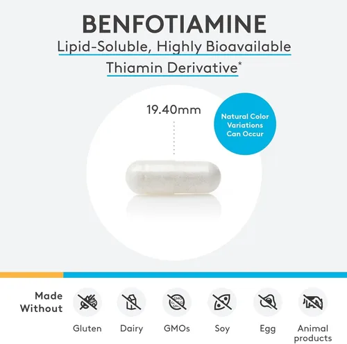 Vista 6 de XYMOGEN Benfotiamina, 120 Cápsulas