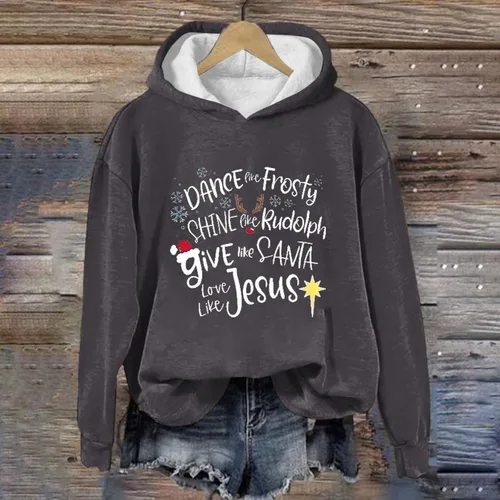 Vista 2 de Ceboyel Sudadera fea de Navidad para mujer, sudadera con capucha con estampado de renos divertidos y divertidos, ropa de Navidad 2023