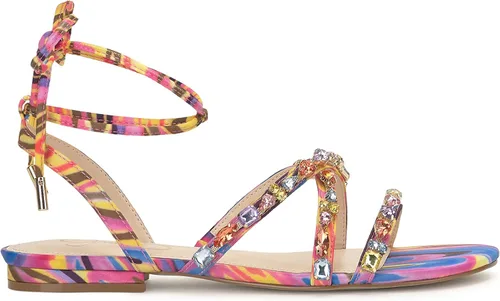 Vista 8 de Jessica Simpson Sandalias planas con cordones Rabenie para mujer