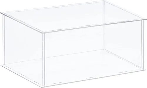 Vista 14 de MECCANIXITY Vitrina de acrílico Caja de plástico transparente montar escaparate a prueba de polvo 14x6.3x4.1 pulgadas para artículos coleccionables