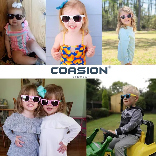 Vista 67 de Lentes de sol polarizados de goma elastómero termoplástico (TPEE) flexible, para niñas y niños de 3 a 9 años