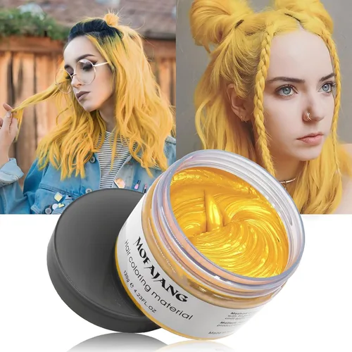 Vista 18 de Pomadas de cera de color blanco para el cabello, 4.23 onzas, material de cera natural para colorear el cabello, desechable, arcillas cenizas