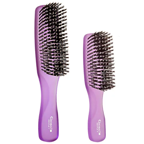 Vista 11 de Giorgio Gentle Blue Neon - Cepillo para el cabello de tamaño completo, 7.75 pulgadas, hombres, mujeres y niños, cepillo desenredante, masajeador