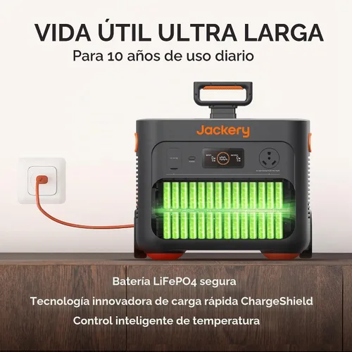 Vista 6 de Jackery Estación de energía portátil Explorer 2000 Plus, generador solar de 2042 Wh, compatible con panel solar para caravanas al aire libre