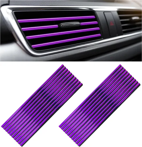Vista 8 de Kewucn 20 PCS Tiras Decorativas para Rejillas de Aire Acondicionado de Coche, Impermeables y Flexibles para Decoración de Rejillas de Aire de Coche