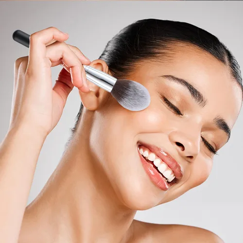 Vista 5 de ENERGY Juego de brochas de maquillaje de primera calidad, bronceador, rubor, corrector, contorno de sombra de ojos con polvos de crema líquida