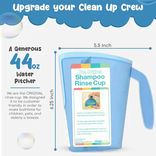 Vista 6 de Taza de enjuague de champú para niños Cubo de baño para bebés Cubo de enjuague para bebés sin lágrimas - Tres opciones