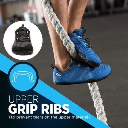 Vista 4 de Xero Shoes Zapatos de entrenamiento cruzado 360 para hombre con tacón sin caída y varillas de agarre de cuerda para escalar