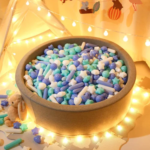 Vista 9 de Bolas para piscina de bolas STARBOLO para niños pequeños - Bolas de piscina de macaron a prueba de aplastamiento de plástico para niños pequeños