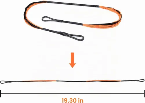Vista 2 de Cobra Adder R9 - Cuerda de ballesta de 19.3 pulgadas, cuerdas de repuesto para tiro con arco