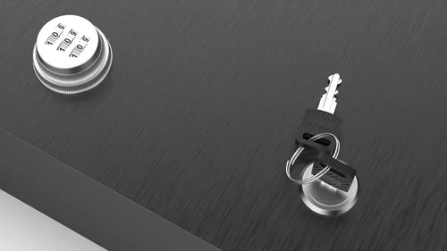 Vista 5 de Caja fuerte ignífuga, combinación dual y cofre de seguridad con cerradura de llave