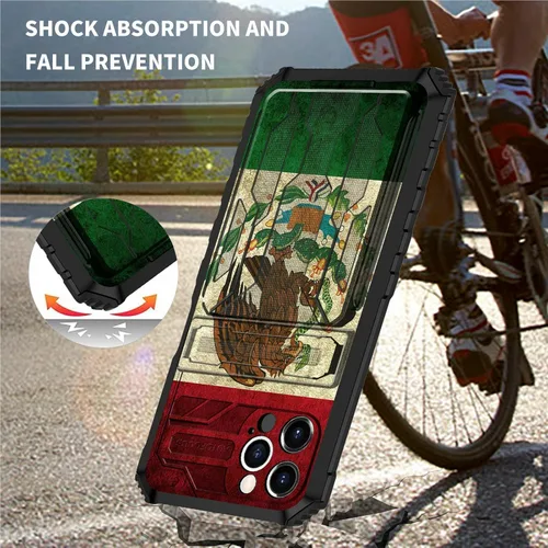 Vista 4 de Funda tipo cartera para iPhone 13 Pro Max con soporte para tarjetas, función atril, híbrida, de doble capa, protección a prueba de golpes
