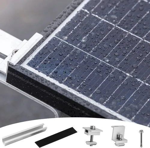 Vista 6 de Soportes de montaje en panel solar, soportes Z de aluminio ligero de 4.7 in, para soporte de panel solar, placa trapezoidal, montaje en techo plano