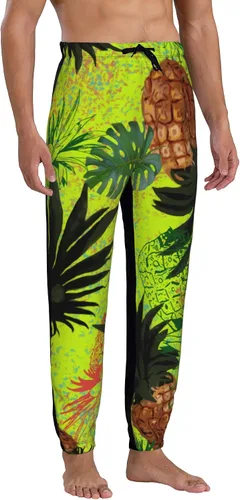 Vista 3 de Men Lavender On Black Background Sweatpants Joggers Sweatpants Baggy Jogger Pants with Pocket for Men
